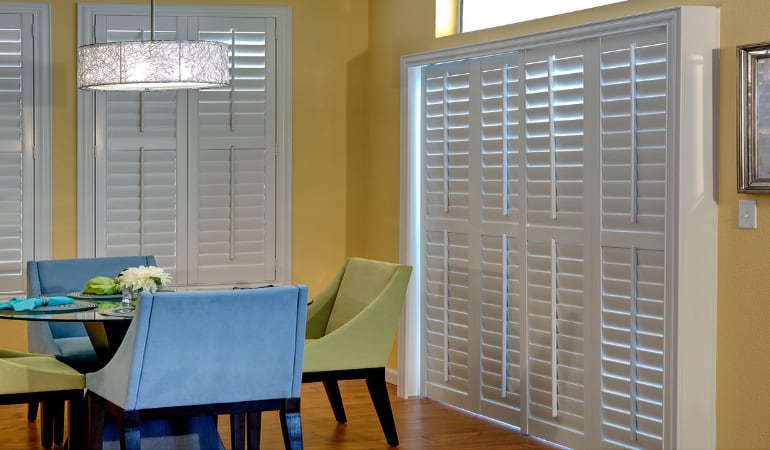 Patio Doors with Plantation Shutters in New Brunswick